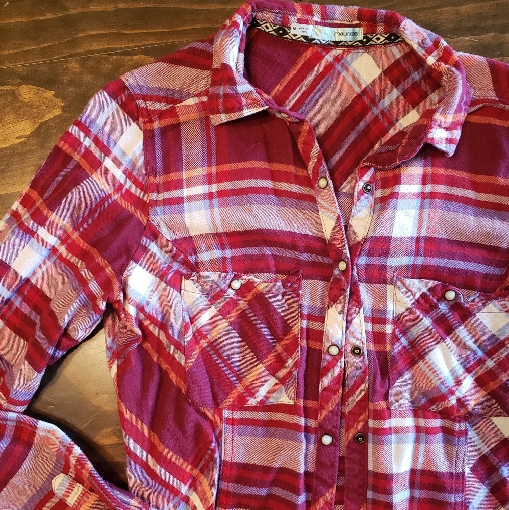 Beautiful colored snap up shirt